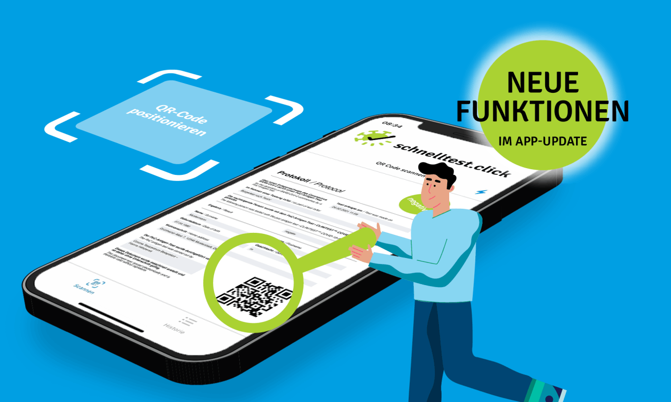 schnelltest.click App für Einrichtungen